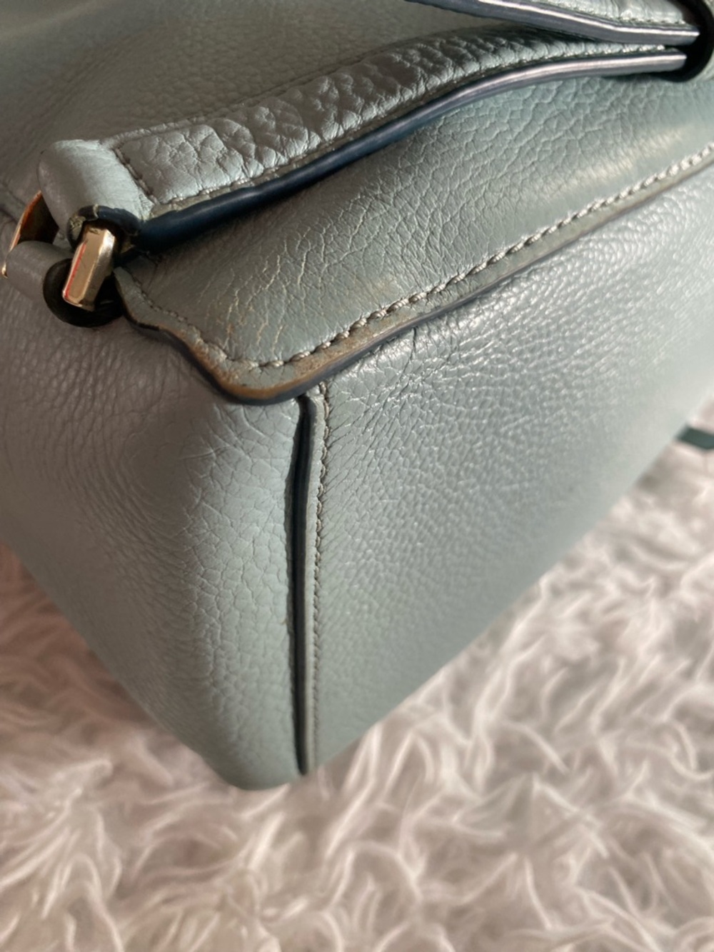 kate spade Pebbled Leather Mini Backpack “Jackson” in Light blue - Picture 4 of 6